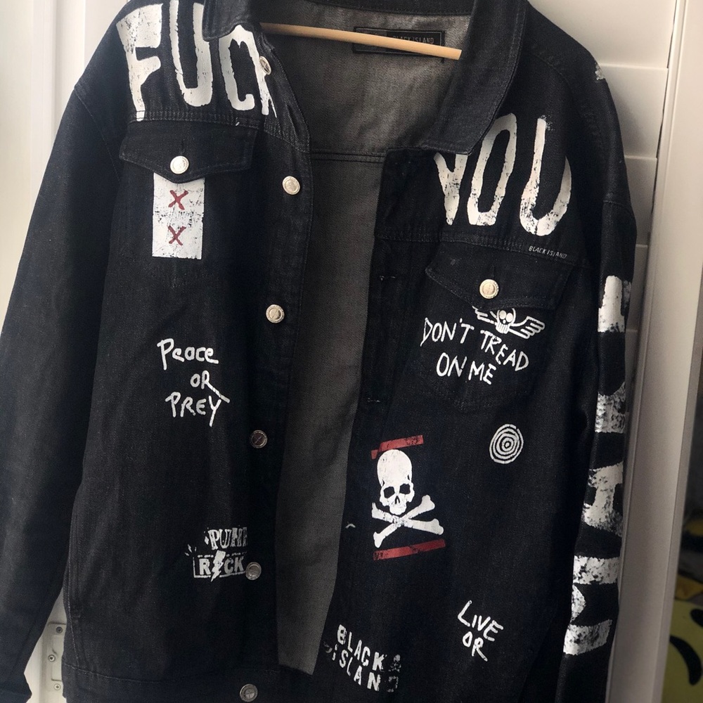 Black denim jacket